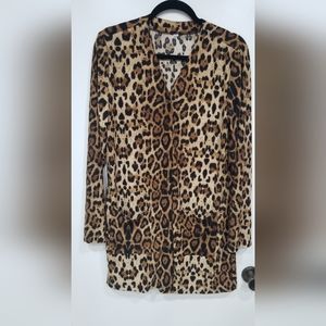 Women's Polyester Sweater XL Leopard
